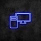 Computer mit Monitor LED-Neonschild für Gamingzimmer und Büro