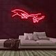 zwei sich berührende Hände LED-Neonschild Wohnzimmer Kunstgalerie