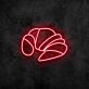 Croissant LED-Neonschild für Bäckerei Café