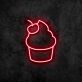 Cupcake mit Kirsche LED-Neonschild für Café und Bäckerei