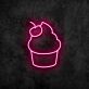 Cupcake mit Kirsche LED-Neonschild für Café und Bäckerei