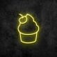 Cupcake mit Kirsche LED-Neonschild für Café und Bäckerei