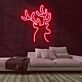 Hirschkopf mit Geweih LED-Neonschild Wohnzimmer Bar