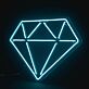 Diamant Symbol LED-Neonschild Wohnzimmer Schaufenster