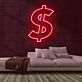 Dollarzeichen LED-Neonschild für Bar Club
