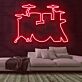Schlagzeug LED-Neonschild Musikstudio Bar