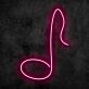 Musiknote LED-Neonschild Wohnzimmer Musikstudio
