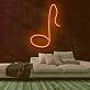Musiknote LED-Neonschild Wohnzimmer Musikstudio