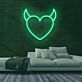 Herz mit Teufelshörnern LED-Neonschild für Bar Club