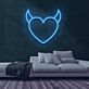 Herz mit Teufelshörnern LED-Neonschild für Bar Club