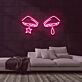Augen mit Stern und Träne LED-Neonschild für Wohnzimmer Bar