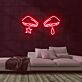 Augen mit Stern und Träne LED-Neonschild für Wohnzimmer Bar