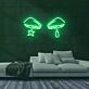 Augen mit Stern und Träne LED-Neonschild für Wohnzimmer Bar
