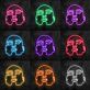 Abstraktes Gesicht als LED-Neonschild