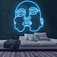 Abstraktes Gesicht als LED-Neonschild