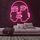 Abstraktes Gesicht als LED-Neonschild