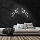 stilisiertes Augenpaar LED-Neonschild Gaming Wohnzimmer