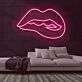 Lippen mit leicht geöffnetem Mund LED-Neonschild für Bar Club