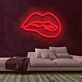 Lippen mit leicht geöffnetem Mund LED-Neonschild für Bar Club