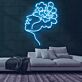 Frauengesicht mit Blumen LED-Neonschild Wohnzimmer Studio