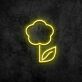 Blume mit Blatt LED-Neonschild Wohnzimmer Café