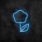 Blume mit Blatt LED-Neonschild Wohnzimmer Café