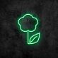 Blume mit Blatt LED-Neonschild Wohnzimmer Café