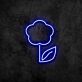 Blume mit Blatt LED-Neonschild Wohnzimmer Café