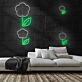 Blume mit Blatt LED-Neonschild Wohnzimmer Café