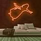 tanzende Frau Silhouette LED-Neonschild Wohnzimmer Bar