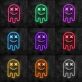 Geist mit X-Augen LED-Neonschild Gamingzimmer Bar