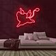 fliegendes Herz mit Flügeln und Schweif LED-Neonschild Wohnzimmer Schlafzimmer