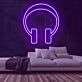Kopfhörer LED-Neonschild Musikstudio Wohnzimmer