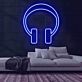Kopfhörer LED-Neonschild Musikstudio Wohnzimmer