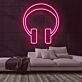 Kopfhörer LED-Neonschild Musikstudio Wohnzimmer