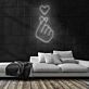 Handgeste mit Herzsymbol LED-Neonschild Wohnzimmer Schlafzimmer