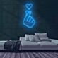 Handgeste mit Herzsymbol LED-Neonschild Wohnzimmer Schlafzimmer
