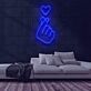 Handgeste mit Herzsymbol LED-Neonschild Wohnzimmer Schlafzimmer
