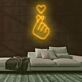 Handgeste mit Herzsymbol LED-Neonschild Wohnzimmer Schlafzimmer