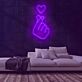 Handgeste mit Herzsymbol LED-Neonschild Wohnzimmer Schlafzimmer