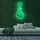 Handgeste mit Herzsymbol LED-Neonschild Wohnzimmer Schlafzimmer