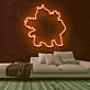 Silhouette eines fiktiven Monsters LED-Neonschild Gamingzimmer