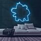 Silhouette eines fiktiven Monsters LED-Neonschild Gamingzimmer