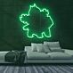 Silhouette eines fiktiven Monsters LED-Neonschild Gamingzimmer