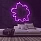 Silhouette eines fiktiven Monsters LED-Neonschild Gamingzimmer