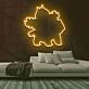Silhouette eines fiktiven Monsters LED-Neonschild Gamingzimmer