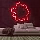 Silhouette eines fiktiven Monsters LED-Neonschild Gamingzimmer