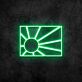 Sonnenstrahlen Flagge LED-Neonschild Wohnzimmer Bar