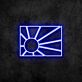 Sonnenstrahlen Flagge LED-Neonschild Wohnzimmer Bar