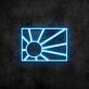 Sonnenstrahlen Flagge LED-Neonschild Wohnzimmer Bar